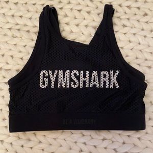 Women’s size medium gym shark sports bra. No tags, medium support, black